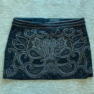 Hand beaded and embellished mini skirt by All Saints Spitalfields.